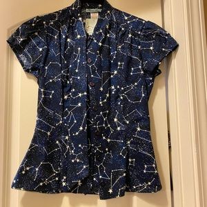 Heart of Haute constellation print blouse